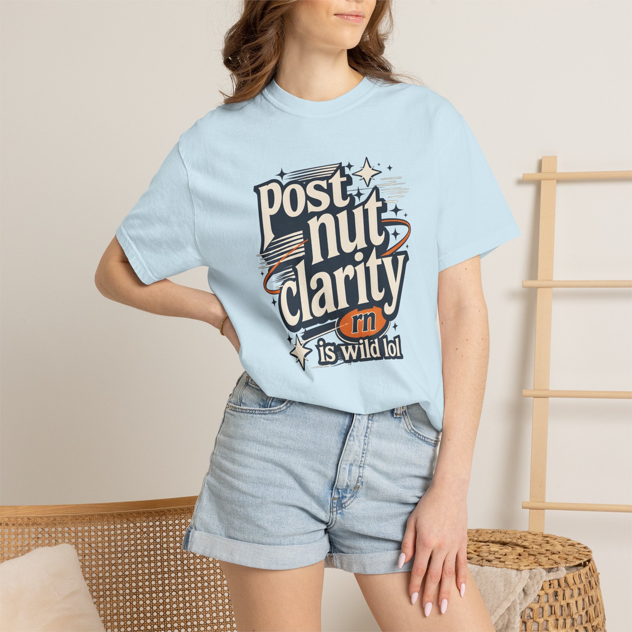 Post Nut Clarity Graphic T-Shirt — Funny Retro Typography Tee