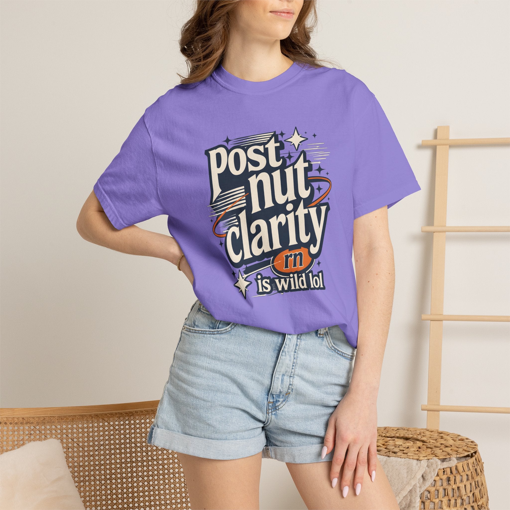 Post Nut Clarity Graphic T-Shirt — Funny Retro Typography Tee