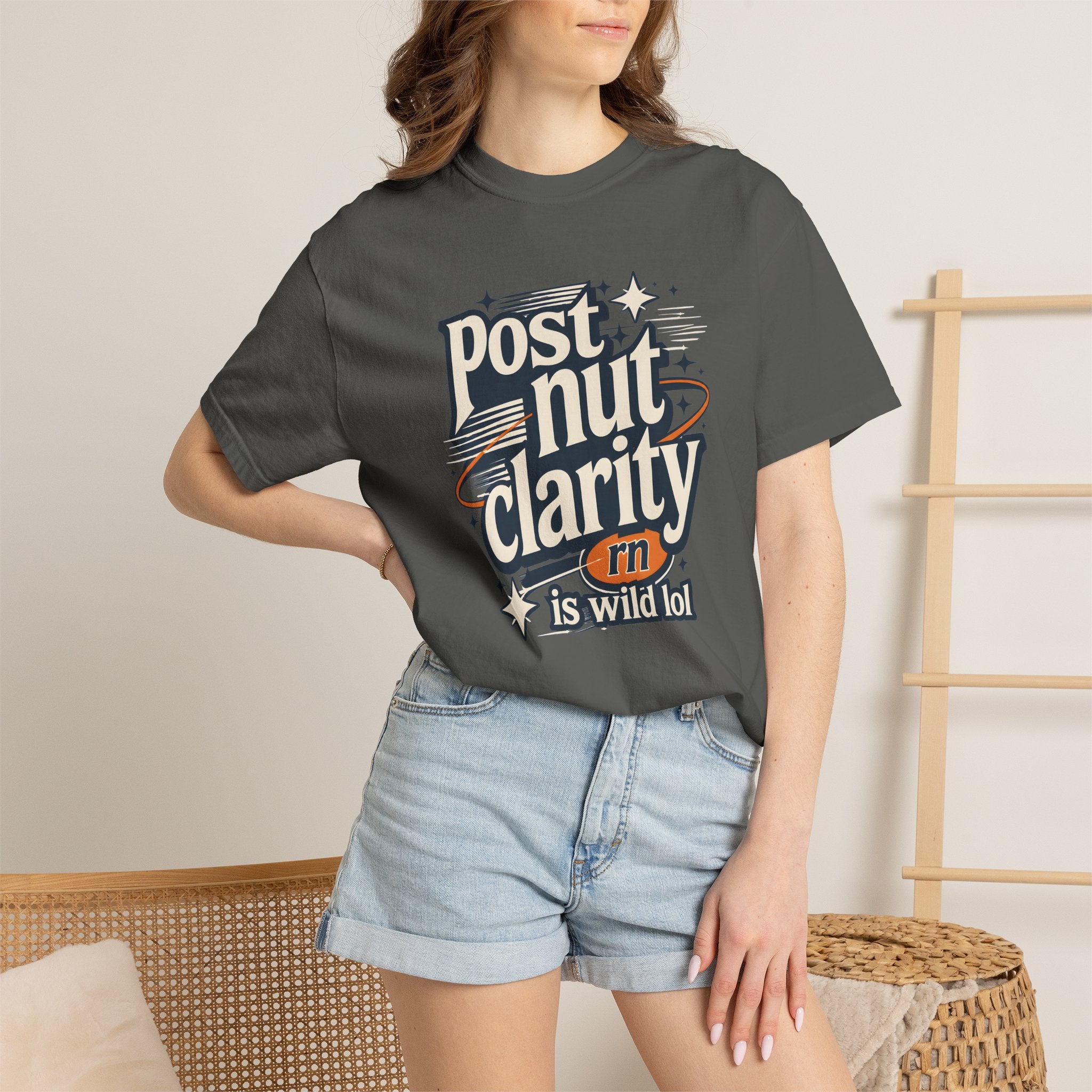Post Nut Clarity Graphic T-Shirt — Funny Retro Typography Tee