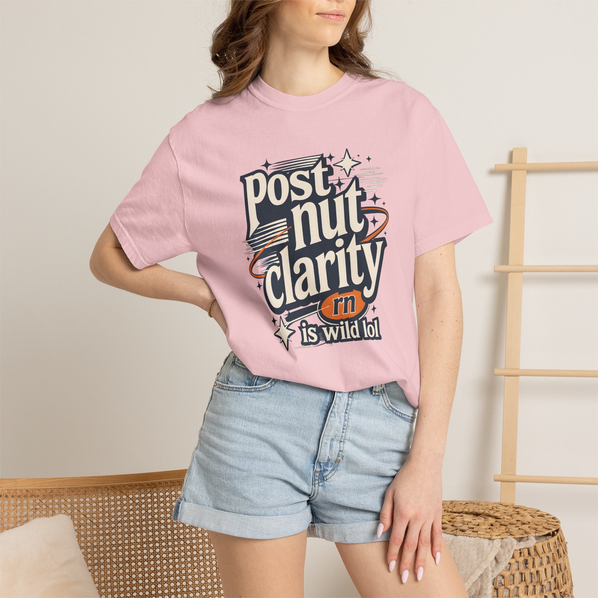 Post Nut Clarity Graphic T-Shirt — Funny Retro Typography Tee