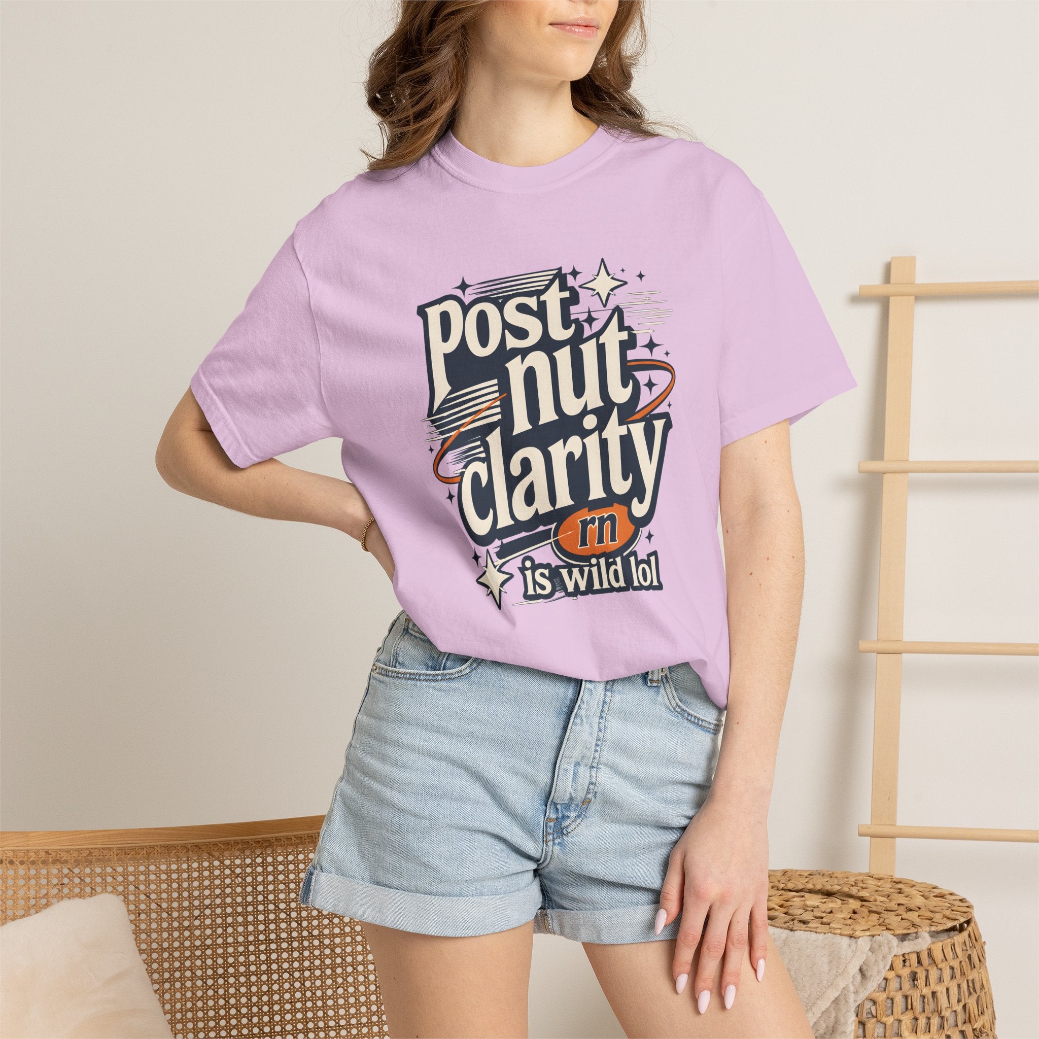 Post Nut Clarity Graphic T-Shirt — Funny Retro Typography Tee