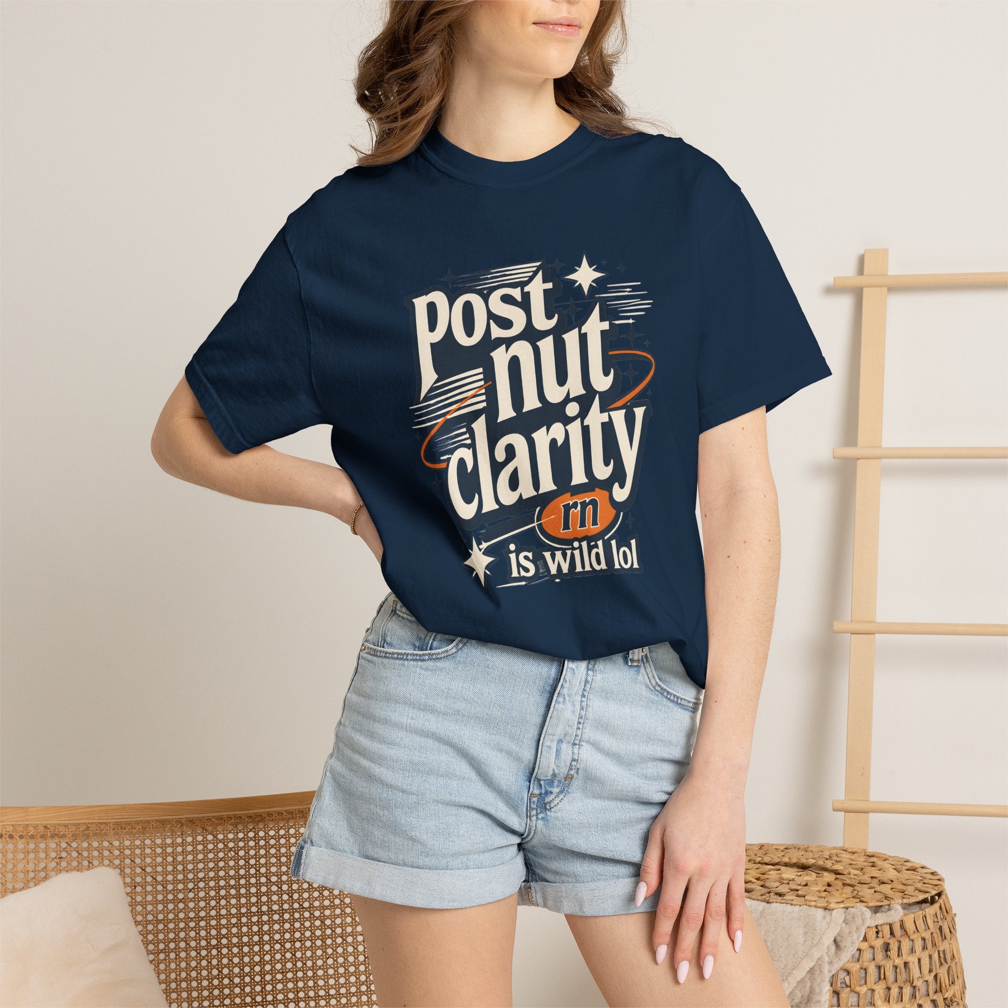 Post Nut Clarity Graphic T-Shirt — Funny Retro Typography Tee