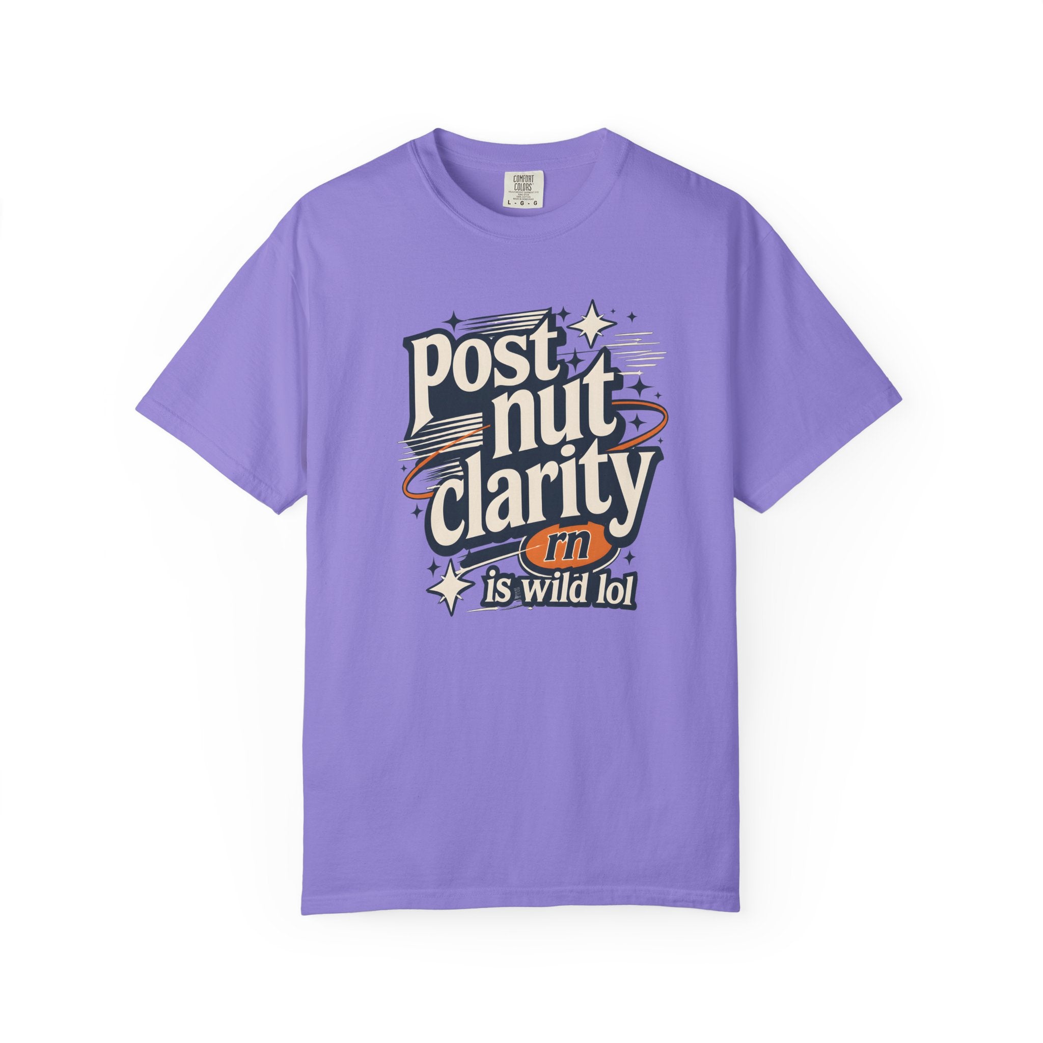 Post Nut Clarity Graphic T-Shirt — Funny Retro Typography Tee