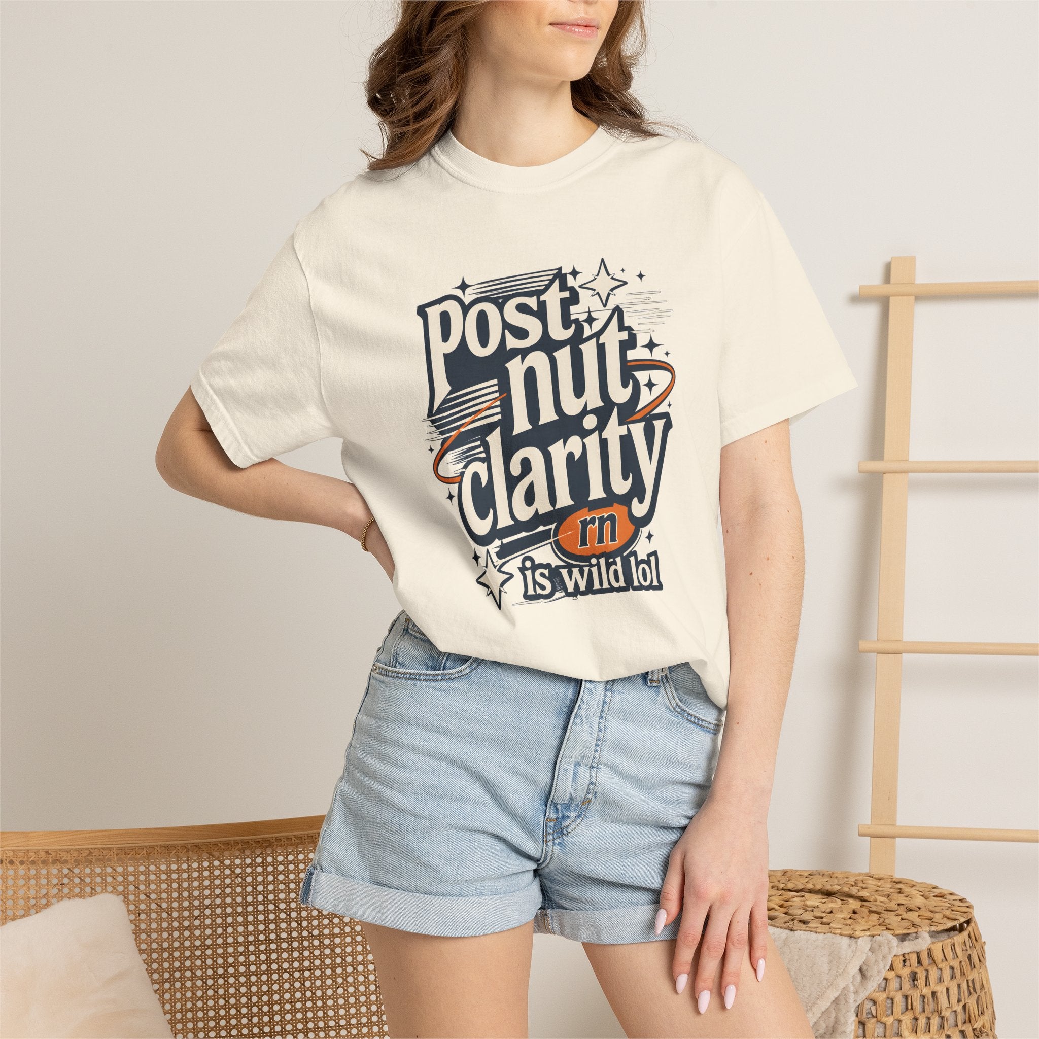 Post Nut Clarity Graphic T-Shirt — Funny Retro Typography Tee