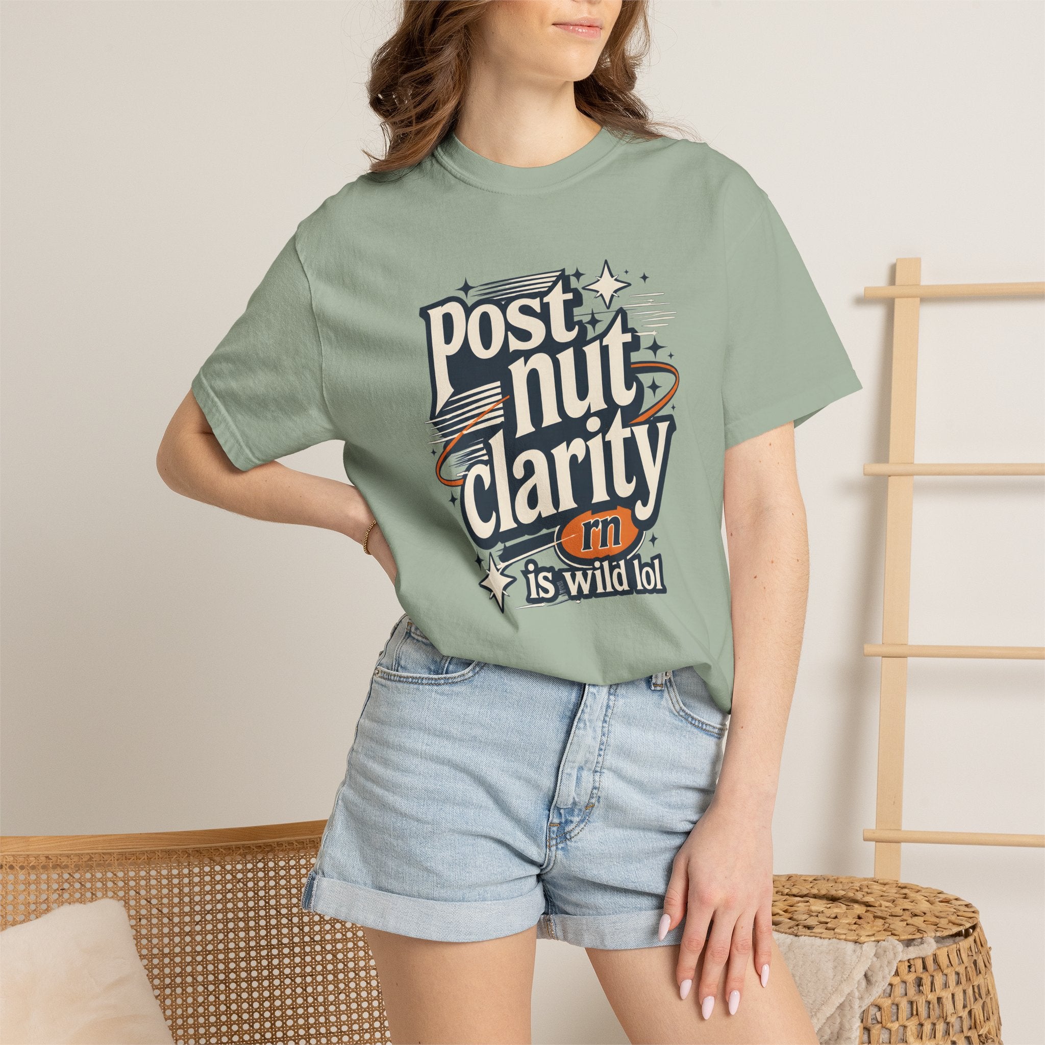 Post Nut Clarity Graphic T-Shirt — Funny Retro Typography Tee