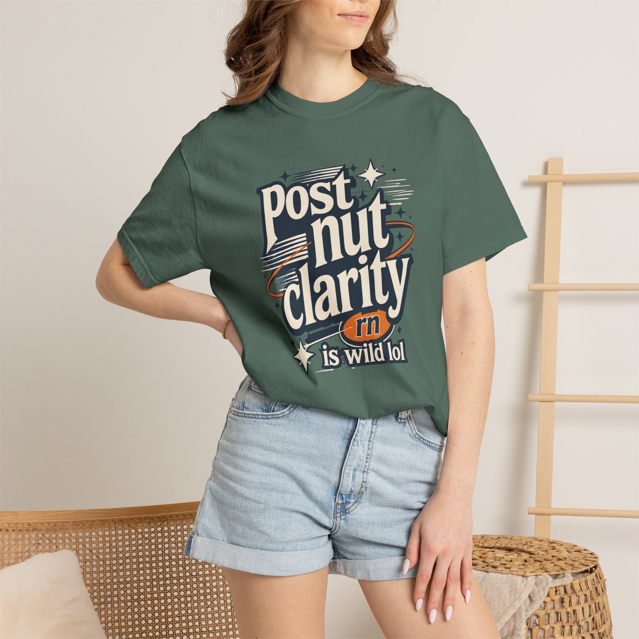Post Nut Clarity Graphic T-Shirt — Funny Retro Typography Tee