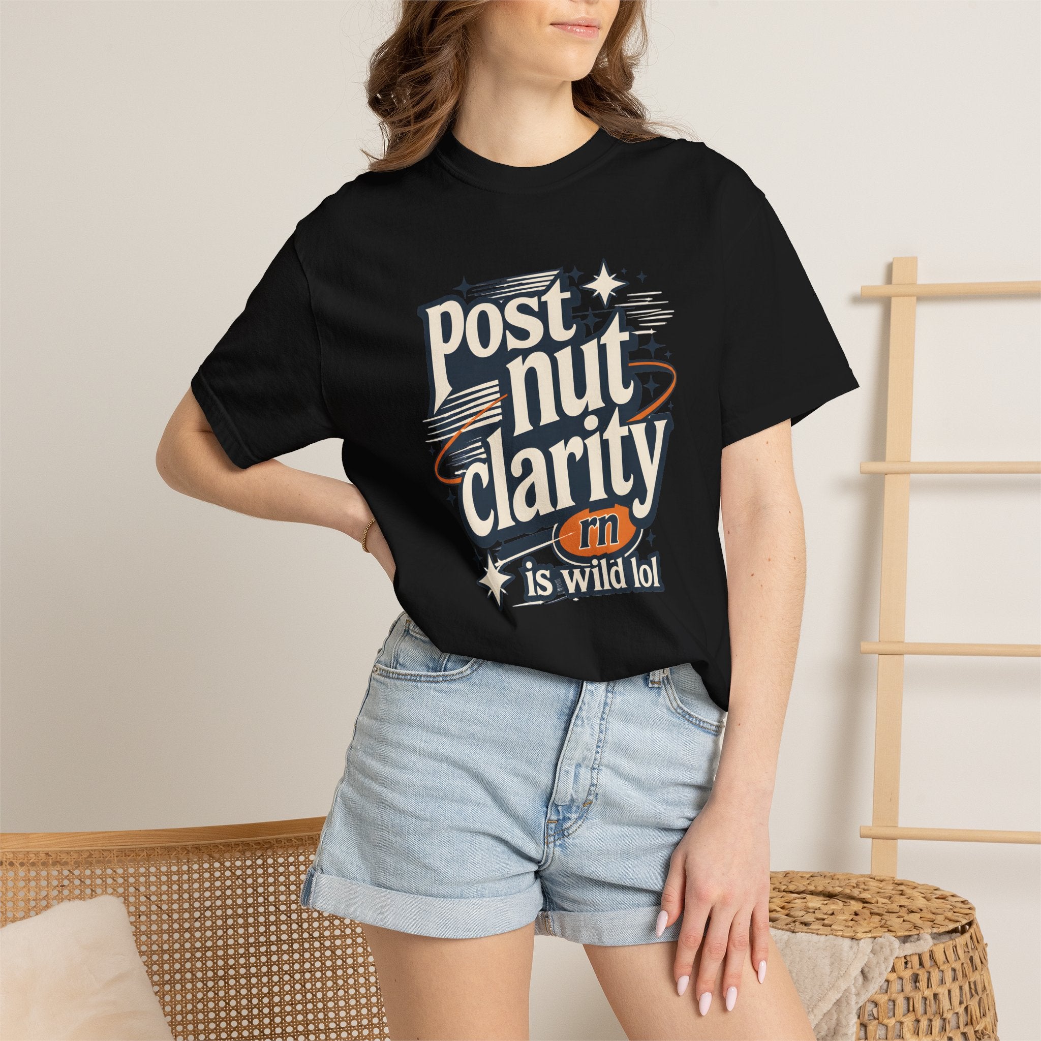 Post Nut Clarity Graphic T-Shirt — Funny Retro Typography Tee